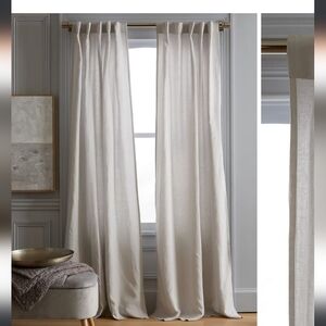 48 X 84 European Linen Light Filtering Curtain (One Panel)